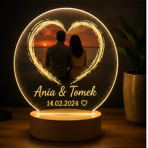 Lampka Led prezent ślubny